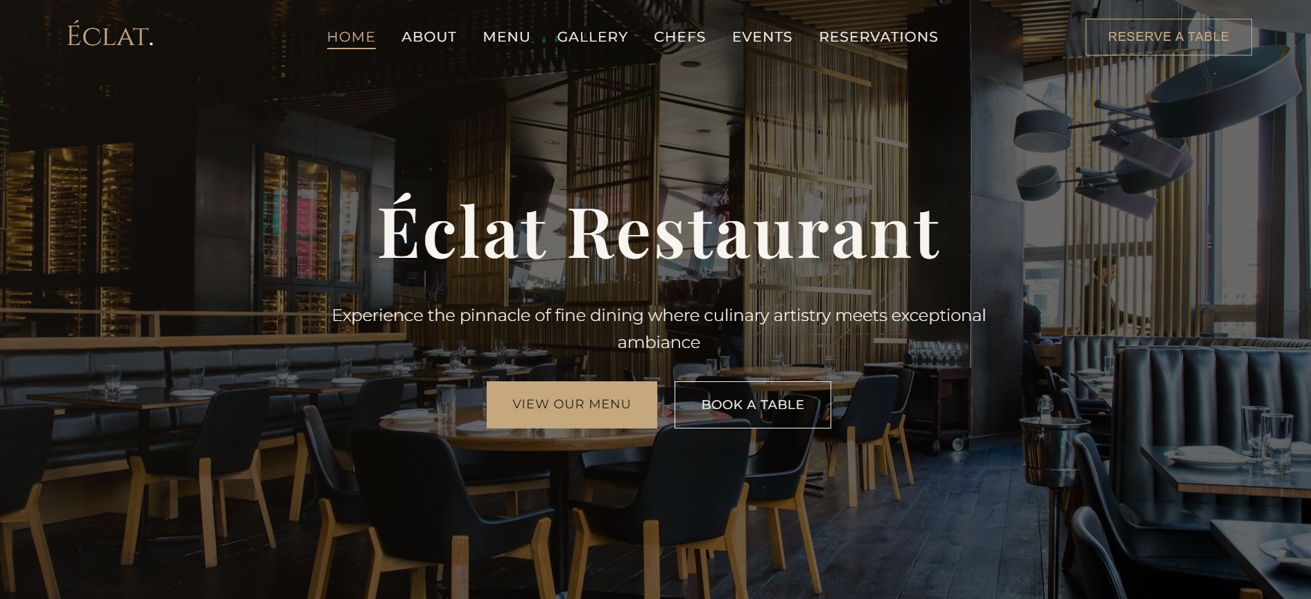 Eclat Restaurant Demo