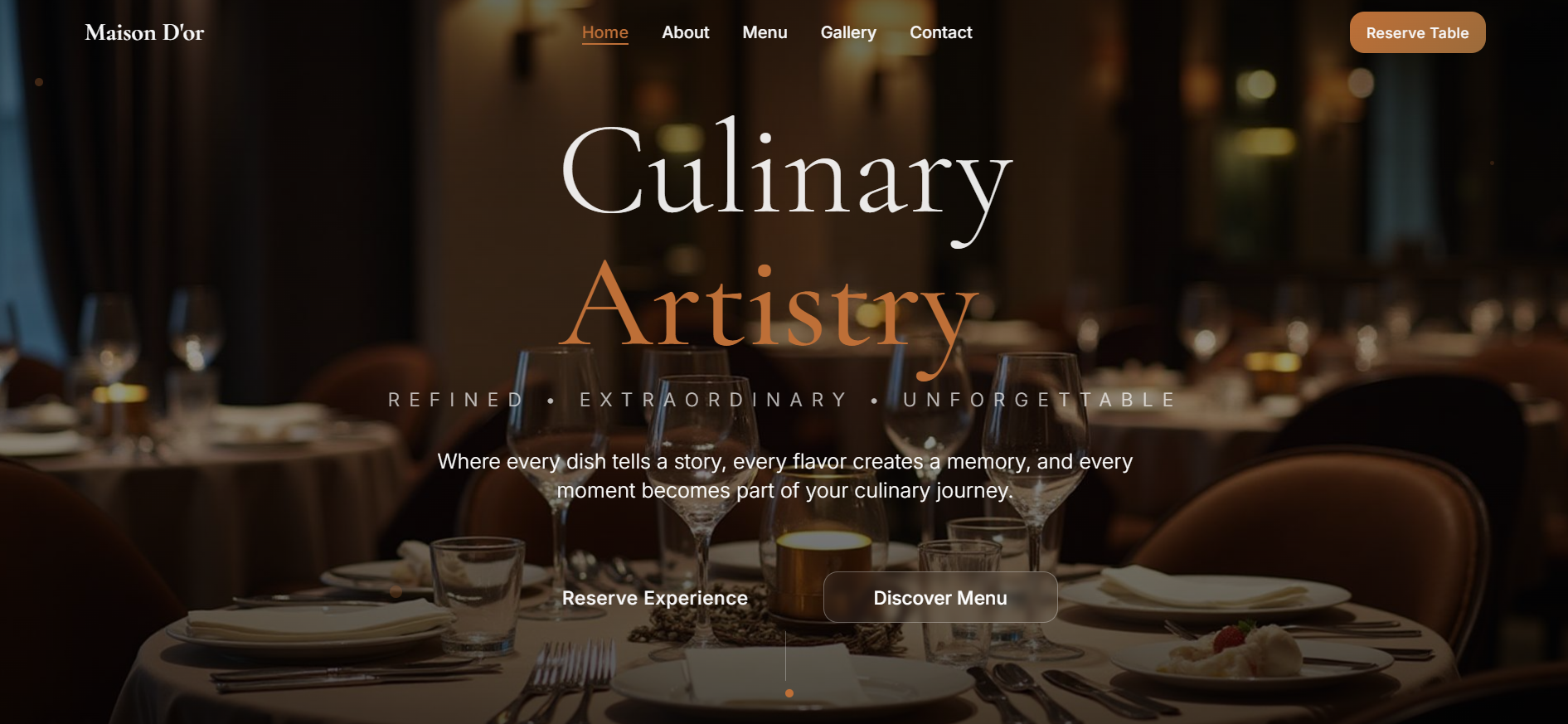 Maison Restaurant Demo