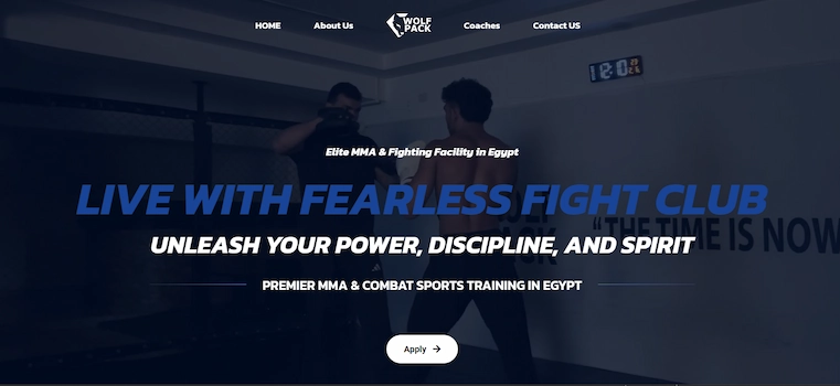 Wolf Pack MMA Gym Website